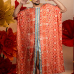 Silkprint Orange Lace Work